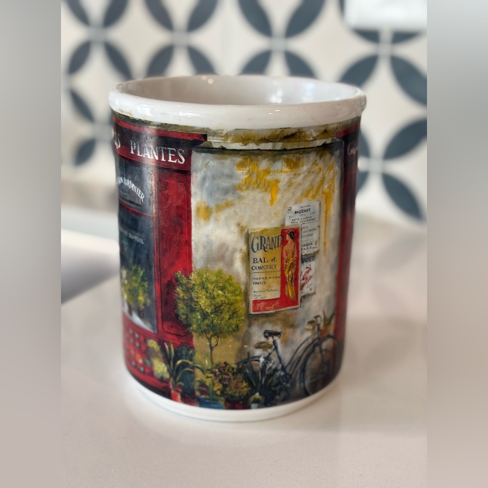 Cypress Kitchen Utensil Crock Organizer. French Country | Farmhouse | 6.5x5.5